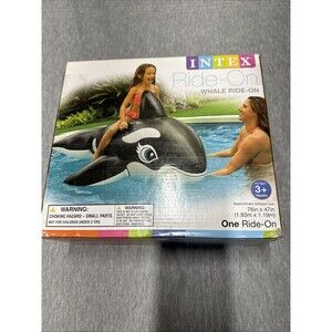 New Intex The Wet Set Inflatable Pool Whale Ride-on Rare 2014 "Painted" Whale 3+